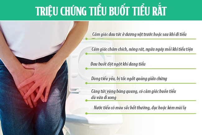 Những triệu chứng của tiểu buốt tiểu dắt ở nam giới