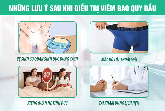 Những lưu ý sau khi điều trị viêm bao quy đầu