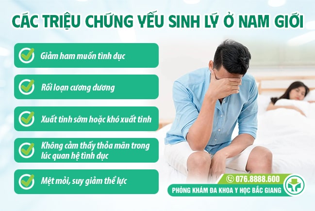 Những biểu hiện của yếu sinh lý ở nam giới