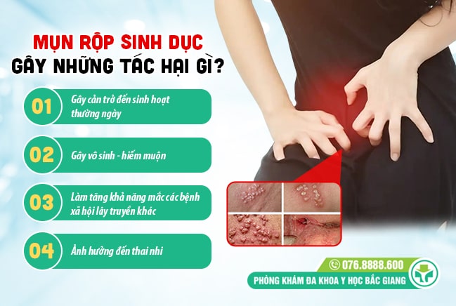 Mụn rộp sinh dục gây ra nhiều biến chứng nguy hiểm