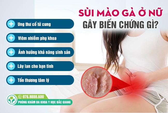 Những biến chứng của sùi mào gà ở nữ